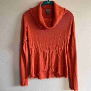 Eddie Bauer Vibrant Orange Cowl Neck Sweater